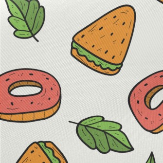 Sandwiches And Donuts Midweight Cotton Poplin