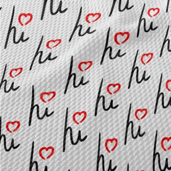 Cursive Love Hi Birdseye Piqué