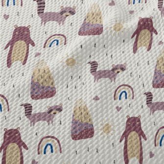 Harmless Forest Animals Birdseye Piqué