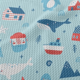 Ship Whale Captain Birdseye Piqué