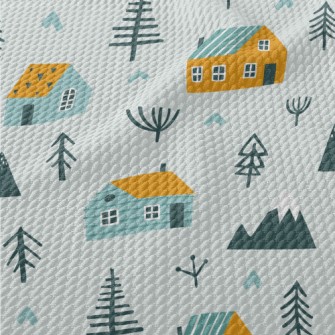 Lovely Forest Cottage Birdseye Piqué