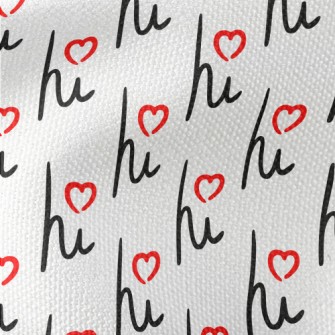Cursive Love Hi Waterproof Canvas