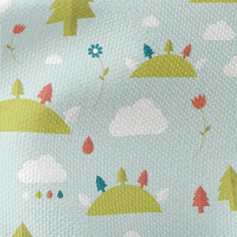 Hill Trees Waterproof Canvas
