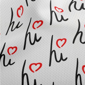 Cursive Love Hi Athletic Mesh Flat Back