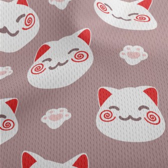Full Of Luck Cat Athletic Mesh Flat Back