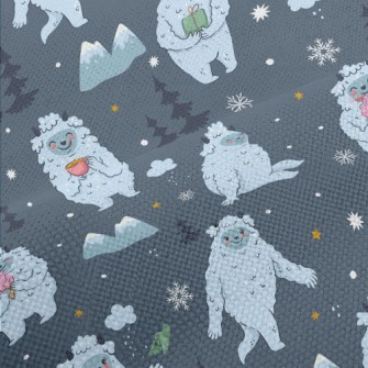 Cute Snow Monster In The Mount Performance Linen