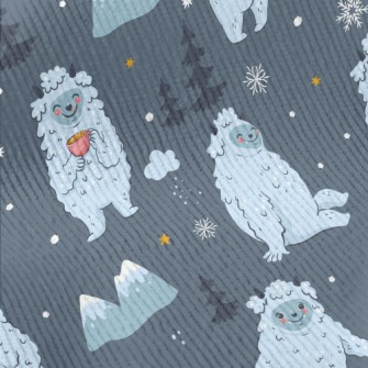 Cute Snow Monster In The Mount Standard Corduroy