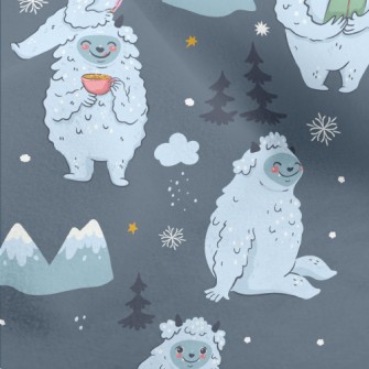 Cute Snow Monster In The Mount Micro Fleece