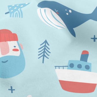 Ship Whale Captain Micro Fleece