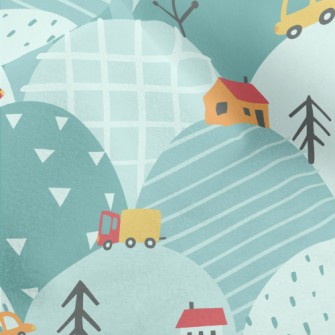 Geometric Hills Micro Fleece