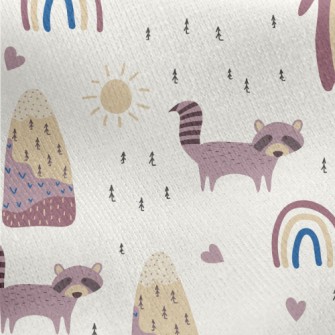 Harmless Forest Animals Jersey Backed Fleece