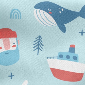 Ship Whale Captain Jersey Backed Fleece