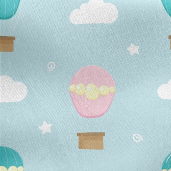 Pearl Decorated Hot Air Balloo Jersey Backed Fleece