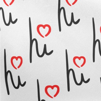 Cursive Love Hi Pongee