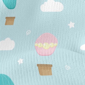 Pearl Decorated Hot Air Balloo Stretch Jersey