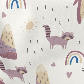 Harmless Forest Animals Lightweight Cotton Poplin