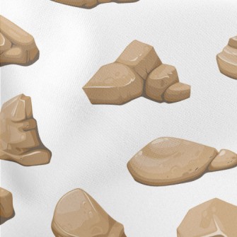 Strange Shaped Stones Lightweight Cotton Poplin