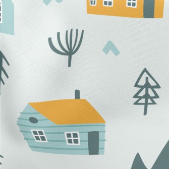 Lovely Forest Cottage Lightweight Cotton Poplin