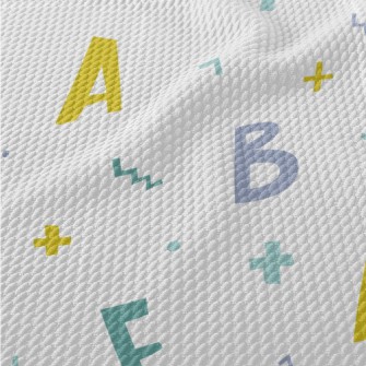 Cute Geometry ABC Birdseye Piqué