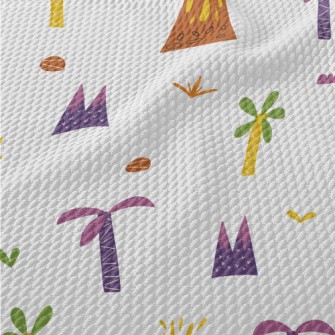 Coconut Tree Eruption Birdseye Piqué