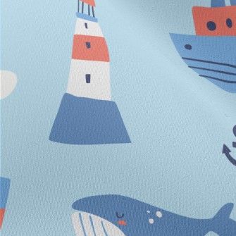 Lighthouse Whale Chiffon