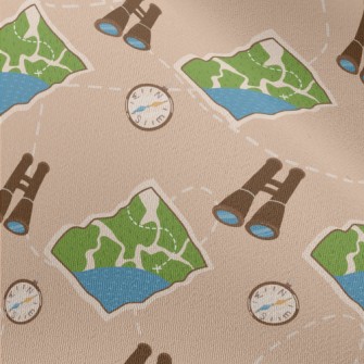 Binoculars Compass Map Chiffon