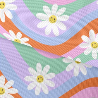 Colorful Smiling Flowers Waterproof Oxford