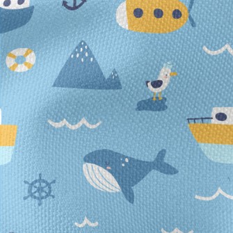 Big Ship Submarine Seagull Waterproof Canvas