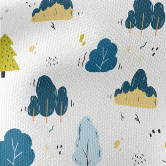 Forest Small Trees Waterproof Canvas