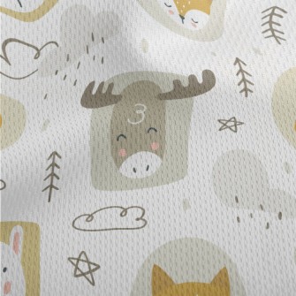 Cute Forest Animals Athletic Mesh Flat Back