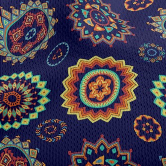 Colorful Ethnic Patterns Athletic Mesh Flat Back