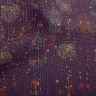 Exquisite Carved Chandelier Athletic Mesh Flat Back