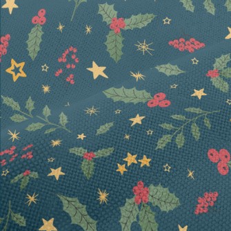Christmas Red Small Fruit Performance Linen