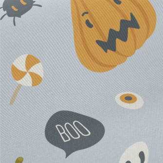 Halloween Pumpkin Ghost Twill