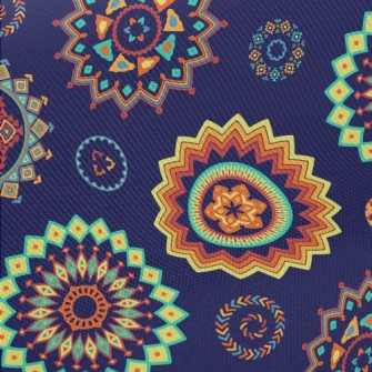 Colorful Ethnic Patterns Twill