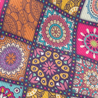 Gorgeous Retro Rhombus Flowers Standard Corduroy