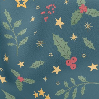 Christmas Red Small Fruit Stretch Ponte