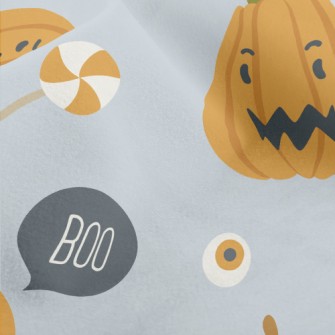 Halloween Pumpkin Ghost Micro Fleece