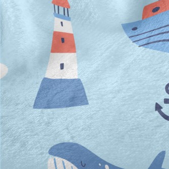 Lighthouse Whale Minky