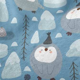 Frozen World Penguins Minky