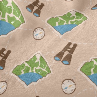 Binoculars Compass Map Minky