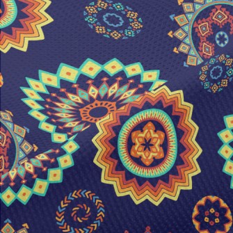 Colorful Ethnic Patterns Piqué
