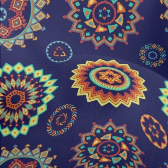 Colorful Ethnic Patterns Lightweight Performance Linen