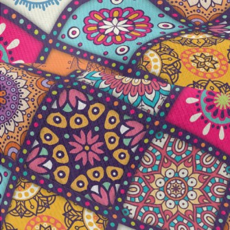 Gorgeous Retro Rhombus Flowers Modern Jersey