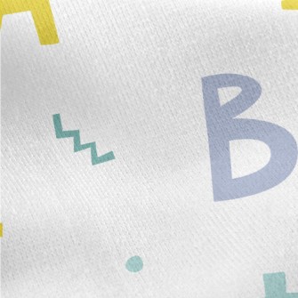 Cute Geometry ABC Jersey Backed Fleece
