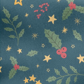 Christmas Red Small Fruit Jersey Backed Fleece