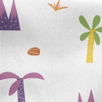 Coconut Tree Eruption Jersey Backed Fleece