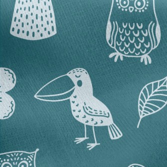 Owl Toucan Jersey Backed Fleece