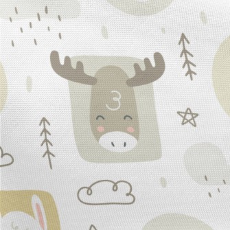 Cute Forest Animals Pongee