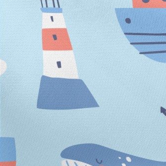 Lighthouse Whale Pongee